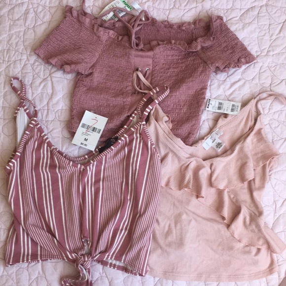 Tilly's Tops - Bundle of 3 Pink Summer Tops All NWT!